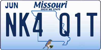MO license plate NK4Q1T
