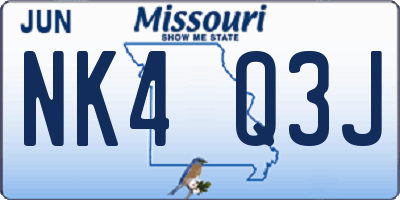 MO license plate NK4Q3J