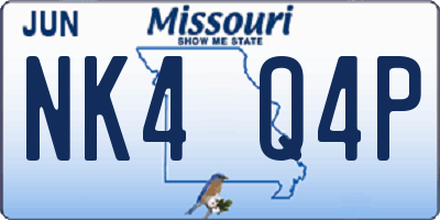 MO license plate NK4Q4P