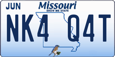 MO license plate NK4Q4T