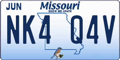 MO license plate NK4Q4V