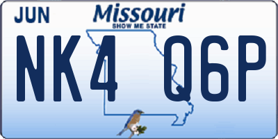 MO license plate NK4Q6P