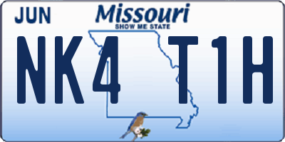 MO license plate NK4T1H
