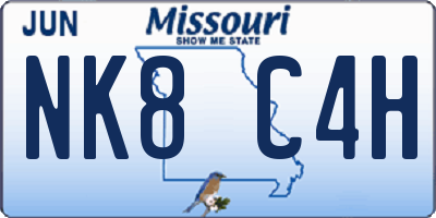 MO license plate NK8C4H