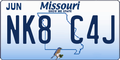 MO license plate NK8C4J
