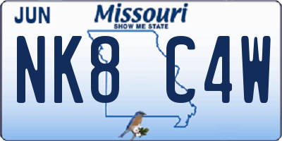 MO license plate NK8C4W