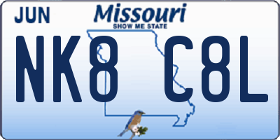 MO license plate NK8C8L