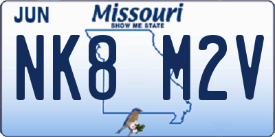 MO license plate NK8M2V