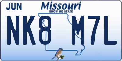 MO license plate NK8M7L