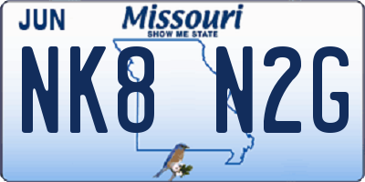 MO license plate NK8N2G