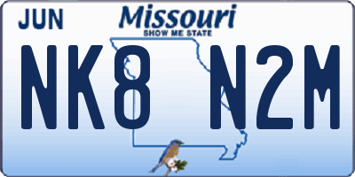 MO license plate NK8N2M