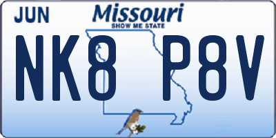 MO license plate NK8P8V