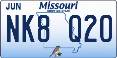 MO license plate NK8Q2O