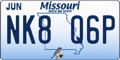 MO license plate NK8Q6P