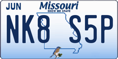 MO license plate NK8S5P