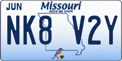 MO license plate NK8V2Y