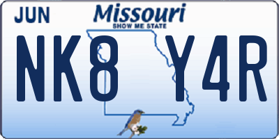 MO license plate NK8Y4R