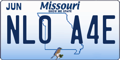 MO license plate NL0A4E