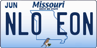 MO license plate NL0E0N