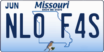 MO license plate NL0F4S