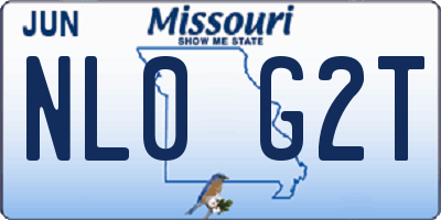 MO license plate NL0G2T