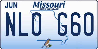 MO license plate NL0G6O