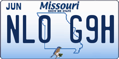 MO license plate NL0G9H