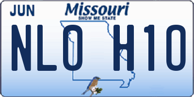 MO license plate NL0H1O