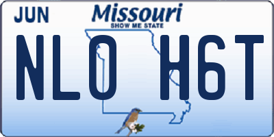 MO license plate NL0H6T