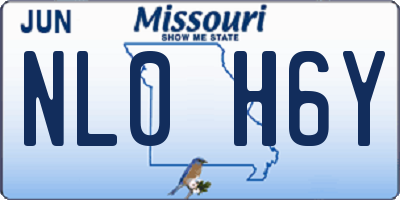 MO license plate NL0H6Y