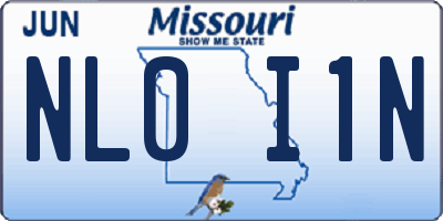 MO license plate NL0I1N
