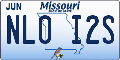 MO license plate NL0I2S