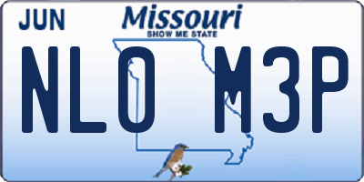 MO license plate NL0M3P
