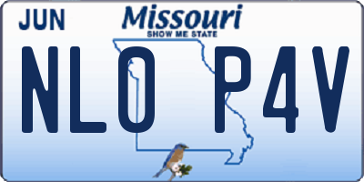 MO license plate NL0P4V