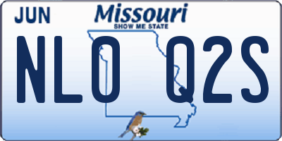 MO license plate NL0Q2S