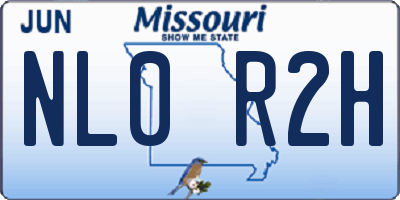 MO license plate NL0R2H