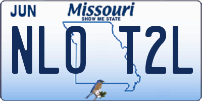 MO license plate NL0T2L
