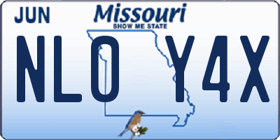 MO license plate NL0Y4X
