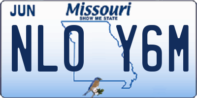 MO license plate NL0Y6M