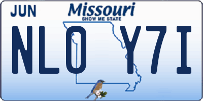 MO license plate NL0Y7I