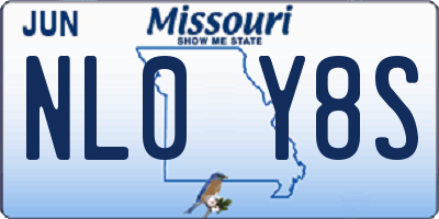 MO license plate NL0Y8S
