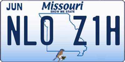 MO license plate NL0Z1H