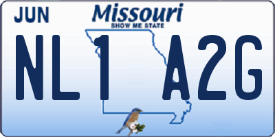 MO license plate NL1A2G