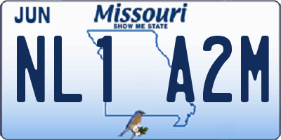 MO license plate NL1A2M