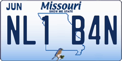 MO license plate NL1B4N