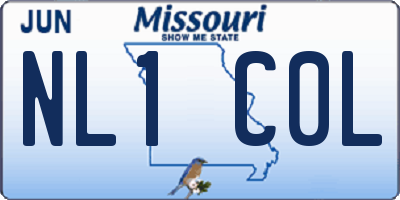 MO license plate NL1C0L