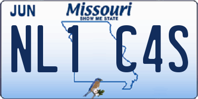 MO license plate NL1C4S