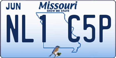 MO license plate NL1C5P