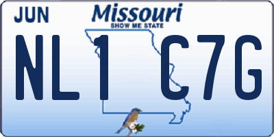 MO license plate NL1C7G
