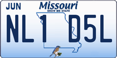 MO license plate NL1D5L